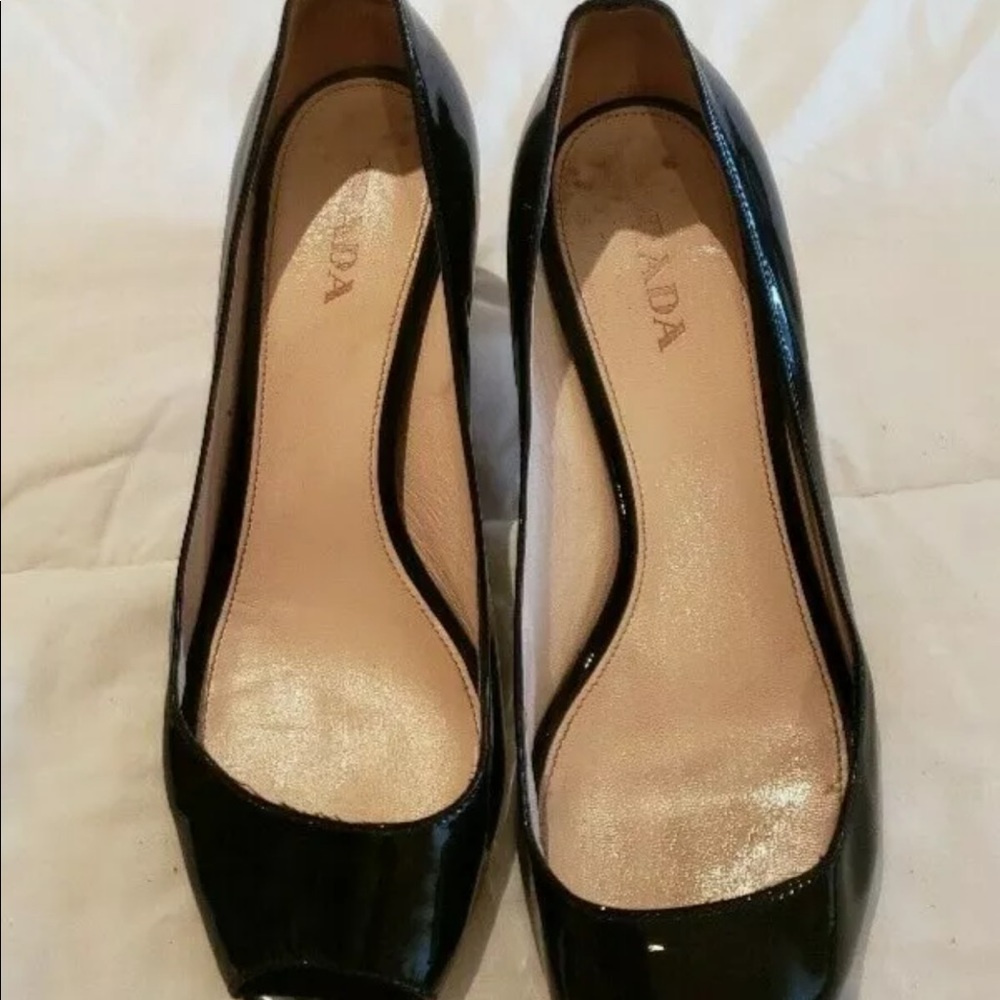 Prada - Heels Black Patent Leather Size 8.5 - Picture 5 of 5